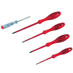 ZESTAW 4 ŚRUBOKRĘTÓW IZOLOWANYCH 1000VAC + WSKAŹNIK 230V