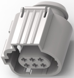 Socket, 6 pole, 2 rows, gray, 2005372-3