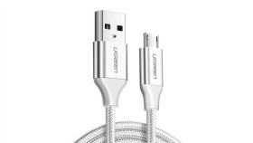 Kabel Ugreen Us290 60151 Usb-A / Micro Usb 2.4A 1M - Biały