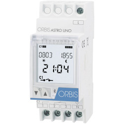ORBIS OB270123 ALPHA QRD Timer 230V AC DIN Rail Mount Weekday Settings