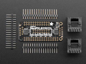 Adafruit NeoPXL8 FeatherWing for Feather M0 - 8 x DMA NeoPixels