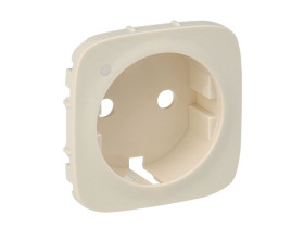 VALENA ALLURE Plakietka kremowa gniazda pojedyncze schuko z podświetleniem led 754856 LEGRAND