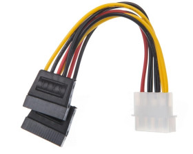 Kabel SATA zasilający MOLEX (M) - S-ATA (F) x2 13cm 68524
