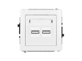 DECO Ładowarka USBx2 podwójna 5V 3.1A biały DCUSB-6 KARLIK