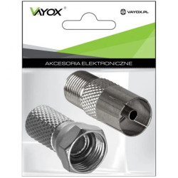 Zestaw złącze gniazdo F – gniazdo ant + wtyk F 6,8mm VA0094 Vayox