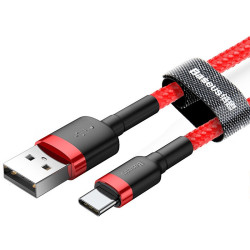 Kabel USB/USB-C 1m BASEUS Czerwony 3A CATKLF-B09