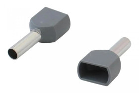 Końcówka tulejkowa izolowana podwójna 2*2.5MM 10 SZTUK