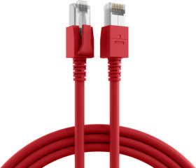Patch cable, RJ45 plug, straight to RJ45 plug, straight, Cat 6A, S/FTP, LSZH, 1 m, red, DCK1001RT.1