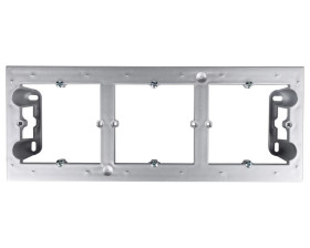 Simon 54 Premium Puszka natynkowa potrójna płytka srebrny mat DPN3/43