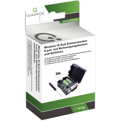 Quadrios 2010C248 D-SUB Socket 9 Pins Screws 1 Set