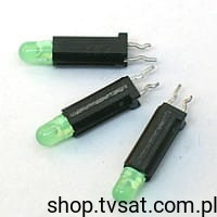 LED-GREEN-3MM LED 3mm Green in Case THT SIEMENS