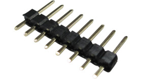 Złącze szpilkowe 8-pinowe raster: 2.54mm -rzędowe RND Przewlekany