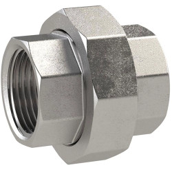 Double threaded nipple, L 56.3 mm, 20 bar, stainless steel, for pipe systems, 117999