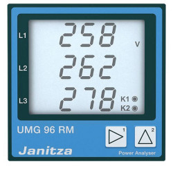 Janitza 5222062 UMG96RM-E Digital Meter with 6 Current Inputs, RCM Monitoring