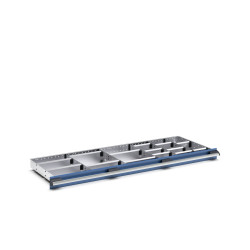 Zestaw przegródek Ściana działowa Srebrny Blacha stalowa for use with Szuflady, Dimensions1300 X 525 X 75mm Bott