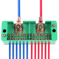 Rozdzielacz 2 fazowy szyna - listwa zaciskowa 2we/12wy