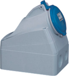 Złącze przemysłowe - zasilające 16A Gniazdo 230 V 2P + E Żeński Legrand Niebieski Montaż ścienny IP44