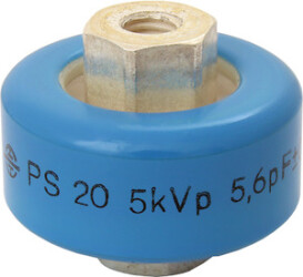 PS 20 RF Power Plate Capacitors with Contoured Rim, Class 1 Ceramic