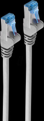 BS75711-0.25 Patch cable, Cat.6a, S/FTP, gray, 0.25m