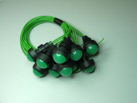 Lampka diodowa KLP-20/G 230VAC/DC typu LED 230V (klosz 20mm)/green