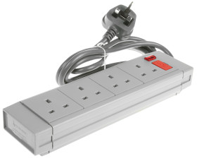 Przedłużacz 2m 4 gniazda Listwy zasilające typ Typ G - brytyjski 13A 250 V AC
