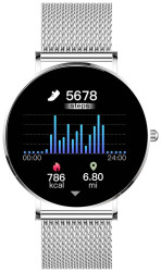 XCOAST SIONA 2 Smartwatch 42 mm Topaz Srebrny