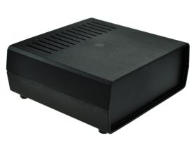 Obudowa; uniwersalna; Z1AW; polistyren; 172mm; 176mm; 68mm; czarny; otwory wentylacyjne; z panelami bocznymi; Kradex; RoHS