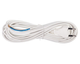 Przewód przyłączeniowy H03VVH2-F 2x0,75 5m biały S15275