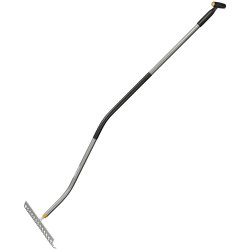 Fiskars 1077112 Rake Working Width 36 Cm Black Steel Garden Tools