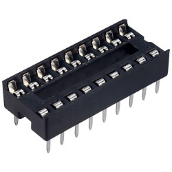 TruConnect 18 Pin DIL Socket 7.62mm No Central Support (Tube of 26)