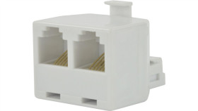 Rozdzielacz Telefoniczny Rj12 6P6c 1 Wtyk / 2 Gniazda Kat.3C