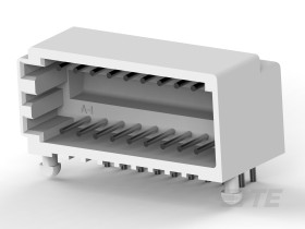 Listwa stykowa PCB 18-pinowe AMP CT raster: 2 mm Kąt prosty 2-rzędowe TE Connectivity Płyta125 V W osłonie