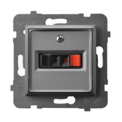 ARIA Gniazdo głośnikowe pojedyncze szary mat GG-1U/m/70