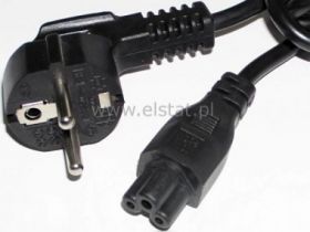 Kabel sieciowy 1,5m laptop 3x0,75 koniczyna