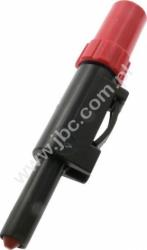 SLS 20 B RT Wtyk izolowany 4mm, przyłącze przykręcane, 16A, czerwony, Hirschmann, 931825101, SLS20BRT