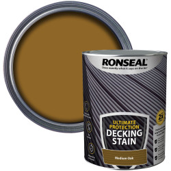 Ronseal 39115 Ultimate Protection Decking Stain Medium Oak 5 litre