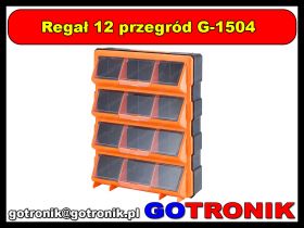 Regał z 12 dużymi przegrodami