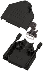 encitech DTCK09-BK-K 6560-0815-01 Obudowa złącza D-SUB Ilość styków: 9 odlew cynkowy 180 ° czarny 1 szt.