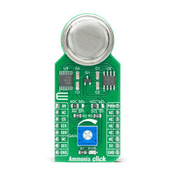 Zestaw rozwojowy czujników, MQ-137, do uzytku z: MQ-137, Ammonia Click, Czujnik gazu
