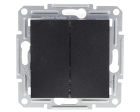 ASFORA Łącznik podwójny schodowy bez ramki antracyt EPH0600171