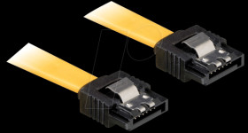 82797 Cable SATA 6 Gb/s str/str 10 cm yellow Metall