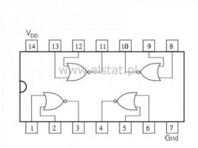 CMOS4001D cztery 2-wej.bramki NOR SO14