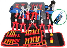 OPT ZNITD-2 Zestaw narzędzi izolowanych 1000V + EAZY VOLT PRO LCD w torbie 82el.