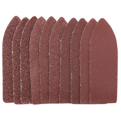 Draper 02930 Ten Assorted Grit Hook and Loop Finger Sheets (67 x 67 x 22mm)
