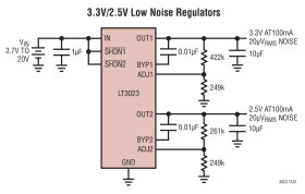 Dual 100mA, Low Dropout, Low Noise, Micropower Regulator