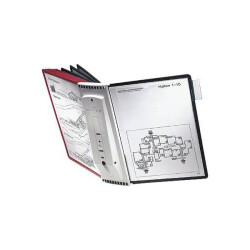 Durable 563100 SHERPA WALL 10 Display Panel System A4 10 Panels Red/Black