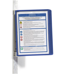 Durable 591407 Vario Display Board A4 Dark Blue Metal Wall Bracket