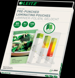 16918 Hot laminating films, iLAM, DIN A4, 80 mic, with holes, 100 piec