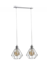 Lampa wisząca loftowa 2xE27 FOSKAL SILVER