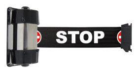 Naścienna szpula z taśmą długość taśmy 4m Bariera chowana Czarny